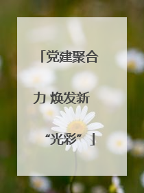 党建聚合力 焕发新“光彩”