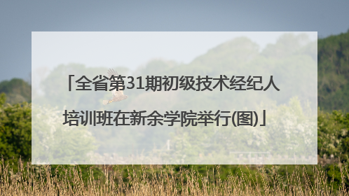 全省第31期初级技术经纪人培训班在新余学院举行(图)