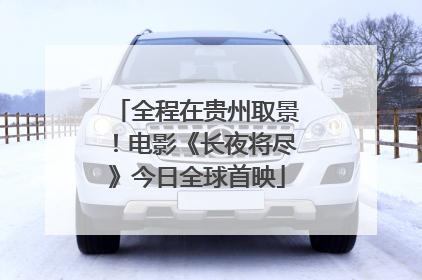 全程在贵州取景！电影《长夜将尽》今日全球首映