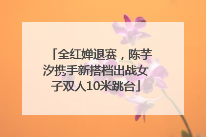 全红婵退赛，陈芋汐携手新搭档出战女子双人10米跳台
