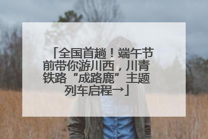 全国首趟！端午节前带你游川西，川青铁路“成路鹿”主题列车启程→