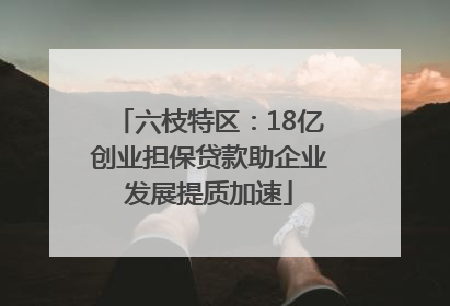 六枝特区：18亿创业担保贷款助企业发展提质加速