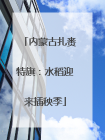 内蒙古扎赉特旗：水稻迎来插秧季