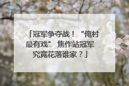 冠军争夺战！“俺村最有戏” 焦作站冠军究竟花落谁家？