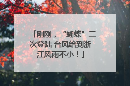 刚刚，“蝴蝶”二次登陆 台风给到浙江风雨不小！