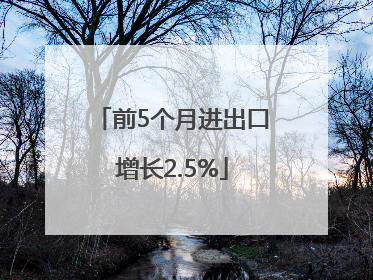 前5个月进出口增长2.5%