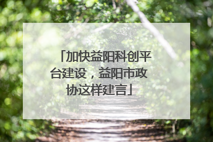 加快益阳科创平台建设，益阳市政协这样建言
