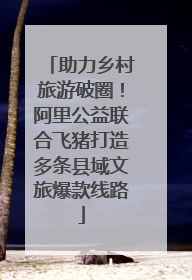 助力乡村旅游破圈！阿里公益联合飞猪打造多条县域文旅爆款线路