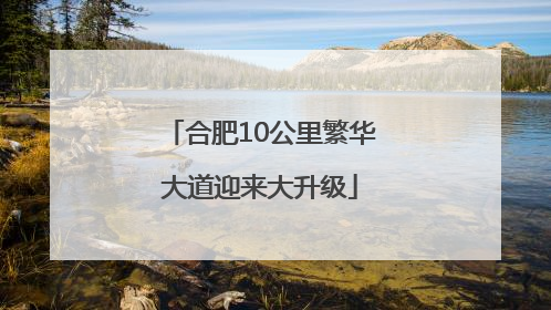 合肥10公里繁华大道迎来大升级