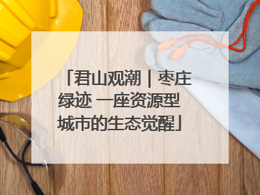 君山观潮｜枣庄绿迹 一座资源型城市的生态觉醒