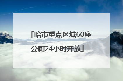 哈市重点区域60座公厕24小时开放
