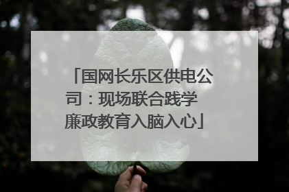 国网长乐区供电公司：现场联合践学 廉政教育入脑入心