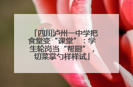 四川泸州一中学把食堂变“课堂”：学生轮岗当“帮厨”，切菜掌勺样样试