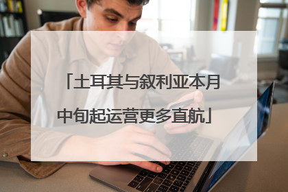 土耳其与叙利亚本月中旬起运营更多直航