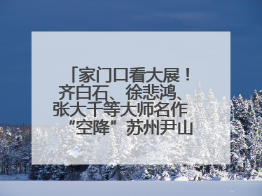 家门口看大展！齐白石、徐悲鸿、张大千等大师名作“空降”苏州尹山湖美术馆