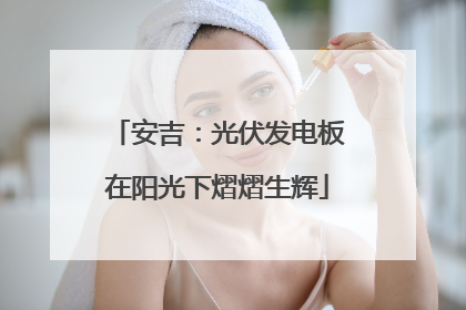 安吉：光伏发电板在阳光下熠熠生辉