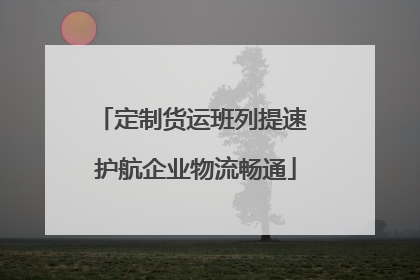 定制货运班列提速 护航企业物流畅通