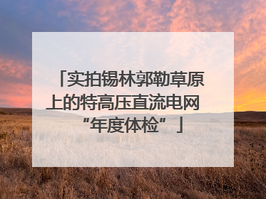 实拍锡林郭勒草原上的特高压直流电网“年度体检”
