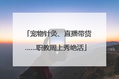 宠物针灸、直播带货……职教周上秀绝活