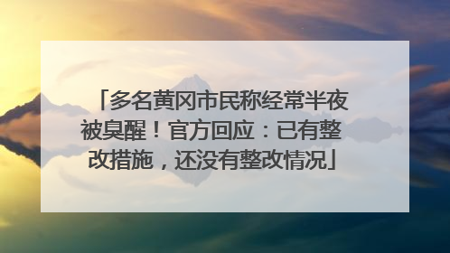 多名黄冈市民称经常半夜被臭醒！官方回应：已有整改措施，还没有整改情况