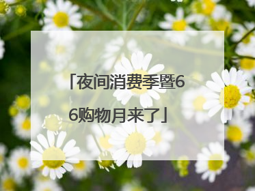 夜间消费季暨66购物月来了