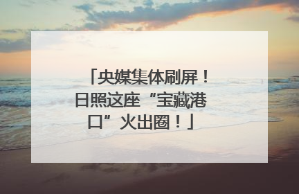 央媒集体刷屏！日照这座“宝藏港口”火出圈！