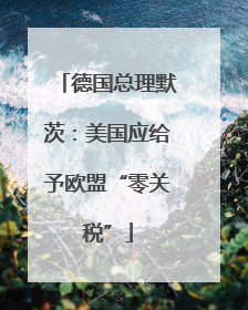 德国总理默茨：美国应给予欧盟“零关税”