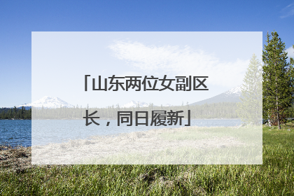 山东两位女副区长，同日履新