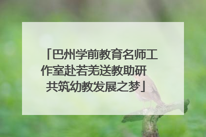 巴州学前教育名师工作室赴若羌送教助研 共筑幼教发展之梦