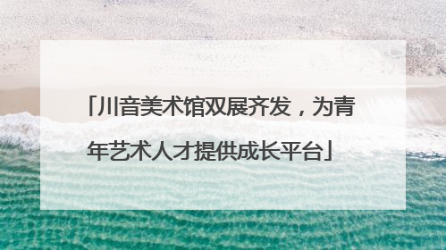 川音美术馆双展齐发，为青年艺术人才提供成长平台