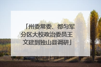 州委常委、都匀军分区大校政治委员王文建到独山县调研