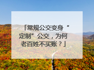 常规公交变身“定制”公交，为何老百姓不买账？