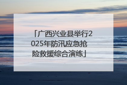 广西兴业县举行2025年防汛应急抢险救援综合演练