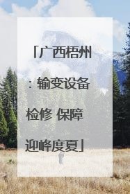广西梧州：输变设备检修 保障迎峰度夏