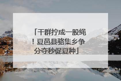 干群拧成一股绳！夏邑县骆集乡争分夺秒促夏种
