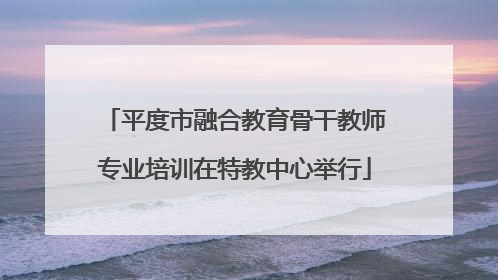 平度市融合教育骨干教师专业培训在特教中心举行