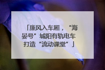廉风入车厢，“海晏号”城阳有轨电车打造“流动课堂”