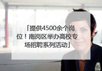 提供4500余个岗位！南岗区举办高校专场招聘系列活动