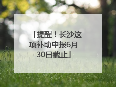 提醒！长沙这项补助申报6月30日截止
