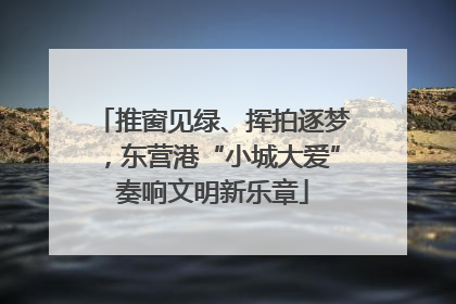 推窗见绿、挥拍逐梦，东营港“小城大爱”奏响文明新乐章
