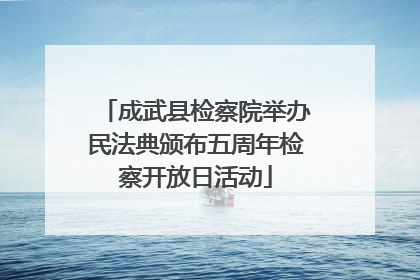 成武县检察院举办民法典颁布五周年检察开放日活动