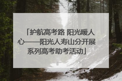 护航高考路 阳光暖人心——阳光人寿山分开展系列高考助考活动