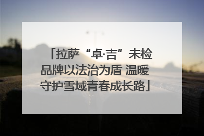 拉萨“卓·吉”未检品牌以法治为盾 温暖守护雪域青春成长路
