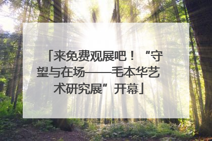来免费观展吧！“守望与在场——毛本华艺术研究展”开幕