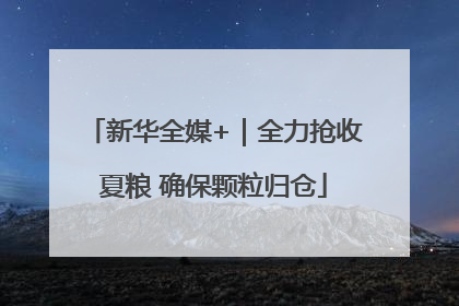 新华全媒+｜全力抢收夏粮 确保颗粒归仓