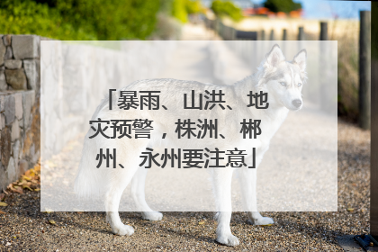 暴雨、山洪、地灾预警，株洲、郴州、永州要注意