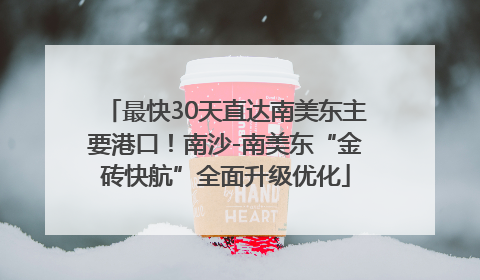 最快30天直达南美东主要港口！南沙-南美东“金砖快航”全面升级优化