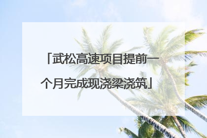 武松高速项目提前一个月完成现浇梁浇筑