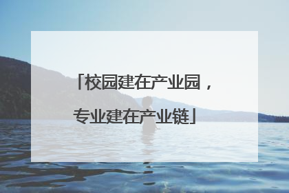 校园建在产业园，专业建在产业链