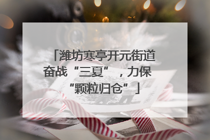 潍坊寒亭开元街道奋战“三夏”，力保“颗粒归仓”